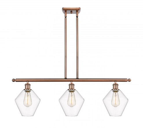 Cindyrella - 3 Light - 36 inch - Antique Copper - Stem hung - Island Light (3442|516-3I-AC-G652-8-LED)
