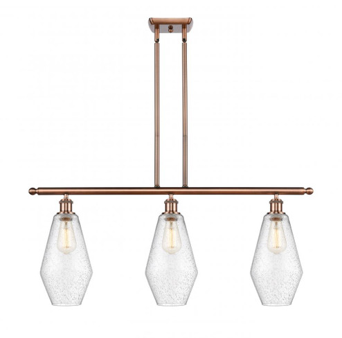 Cindyrella - 3 Light - 36 inch - Antique Copper - Cord hung - Island Light (3442|516-3I-AC-G654-7-LED)