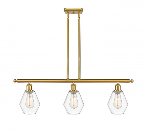 Cindyrella - 3 Light - 36 inch - Satin Gold - Stem hung - Island Light (3442|516-3I-SG-G652-6)
