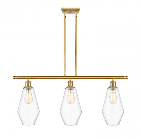Cindyrella - 3 Light - 36 inch - Satin Gold - Stem hung - Island Light (3442|516-3I-SG-G652-7-LED)