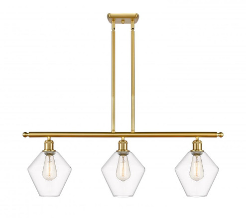 Cindyrella - 3 Light - 36 inch - Satin Gold - Stem hung - Island Light (3442|516-3I-SG-G652-8-LED)