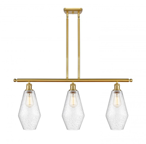 Cindyrella - 3 Light - 36 inch - Satin Gold - Cord hung - Island Light (3442|516-3I-SG-G654-7-LED)