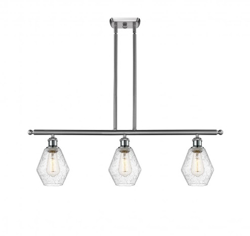 Cindyrella - 3 Light - 36 inch - Brushed Satin Nickel - Stem hung - Island Light (3442|516-3I-SN-G654-6-LED)