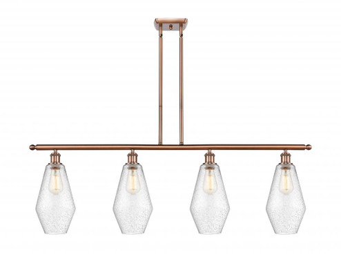 Cindyrella - 4 Light - 48 inch - Antique Copper - Stem hung - Island Light (3442|516-4I-AC-G654-7-LED)
