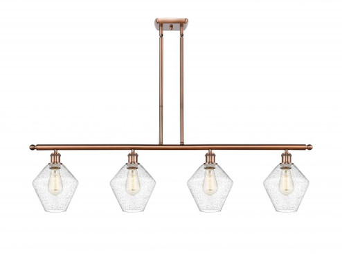 Cindyrella - 4 Light - 48 inch - Antique Copper - Stem hung - Island Light (3442|516-4I-AC-G654-8-LED)