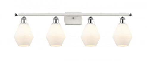 Cindyrella - 4 Light - 36 inch - White Polished Chrome - Bath Vanity Light (3442|516-4W-WPC-G651-6)