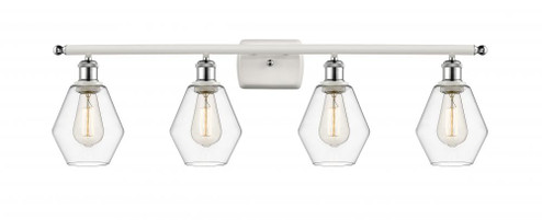 Cindyrella - 4 Light - 36 inch - White Polished Chrome - Bath Vanity Light (3442|516-4W-WPC-G652-6)