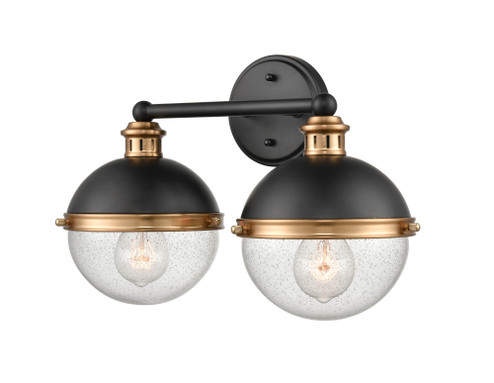 Ellmira 2-Light Vanity Matte Black/ Aged Brass (670|4252-MB/AB)