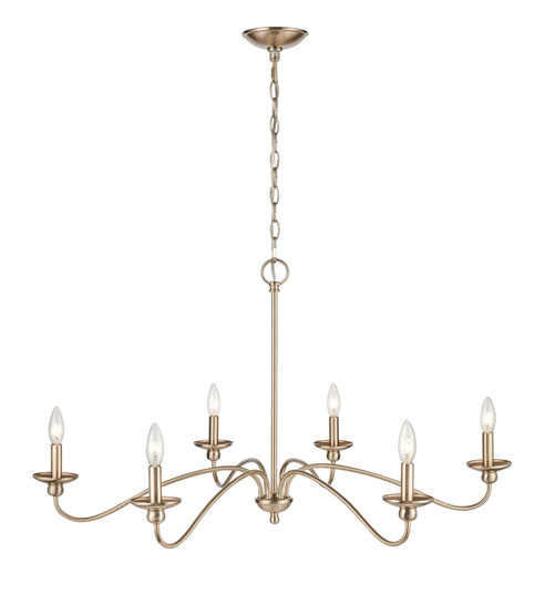 Delvona 6-Light Chandelier Ceiling Light Modern Gold (670|4386-MG)