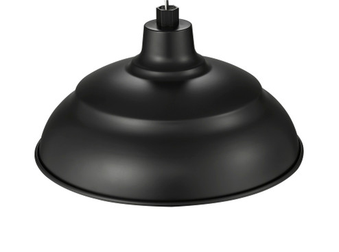 R Series 1-Light LED Warehouse Shade Satin Black (670|LEDRWHS17-SB)