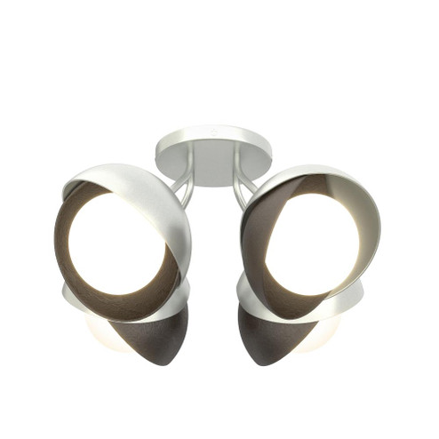 Brooklyn 4-Light Double Shade Semi-Flush (65|121376-SKT-82-14-GG0711)