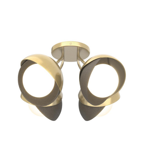 Brooklyn 4-Light Double Shade Semi-Flush (65|121376-SKT-86-07-GG0711)