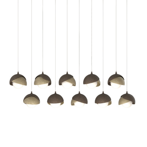 Brooklyn 10-Light Double Shade Pendant (65|131205-SKT-LONG-05-84-GG0711)