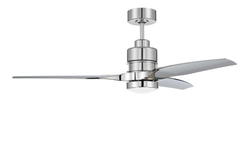 Sonnet WiFi 52'' 3-Blade Ceiling Fan in Polished Nickel w/ Polished Nickel Polycarbonate Blades,  (20|SONWF52PLN3-PLNP)