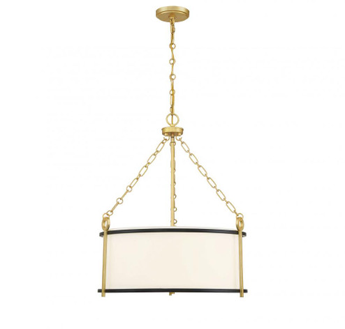 Kian 3-Light Pendant in Matte Black with True Gold (128|7-1920-3-261)