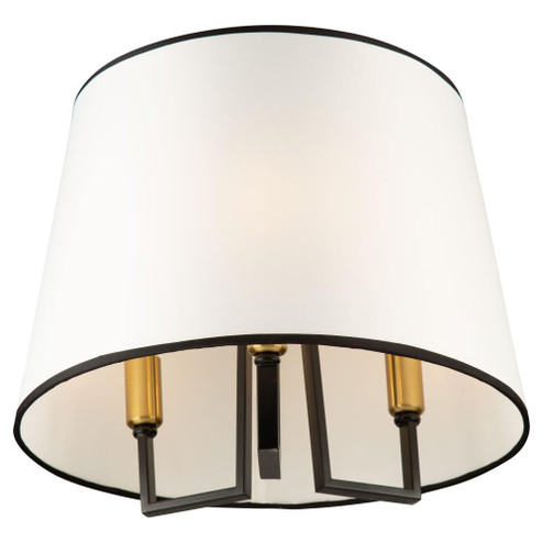 Coco 3 Light Semi-Flush Mount Black and Gold (12|SC13344BK)