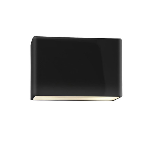 Large ADA Wide Rectangle LED Wall Sconce - Open Top & Bottom (254|CER-5655-BLK-LED2-2000)
