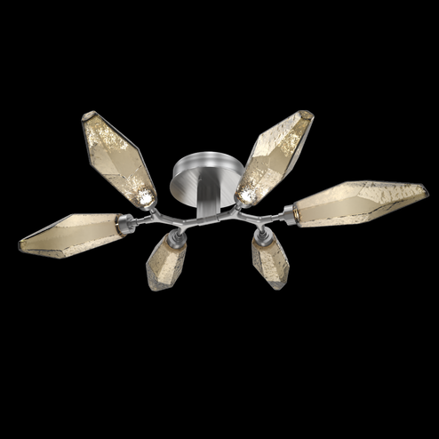 Rock Crystal Flush Mount - 6pc (1289|CLB0050-01-SN-CB-L3)