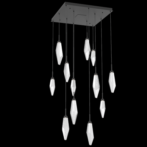 Rock Crystal Square 12pc Multi-Pendant (1289|CHB0050-12-MB-CC-C01-L3)