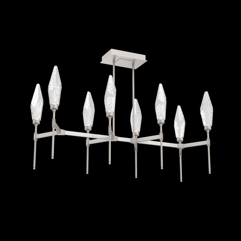 Rock Crystal Linear Belvedere Suspension-48-Metallic Beige Silver (1289|PLB0050-48-BS-CC-001-L3)