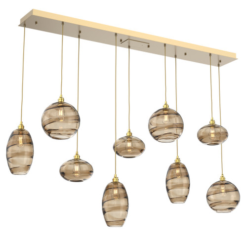 Misto Linear 9pc Multi-Pendant (1289|PLB0048-09-GB-OB-C01-E2)