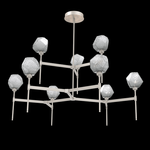 Gem Round Chandelier-55-Metallic Beige Silver (1289|CHB0039-55-BS-S-001-L1)