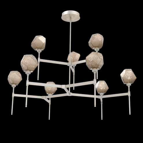 Gem Round Chandelier-55-Metallic Beige Silver (1289|CHB0039-55-BS-B-001-L1)