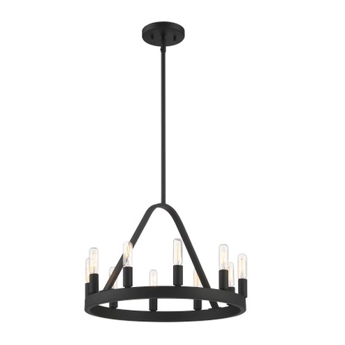 10 Light Chandelier (21|D254C-10CH-BK)