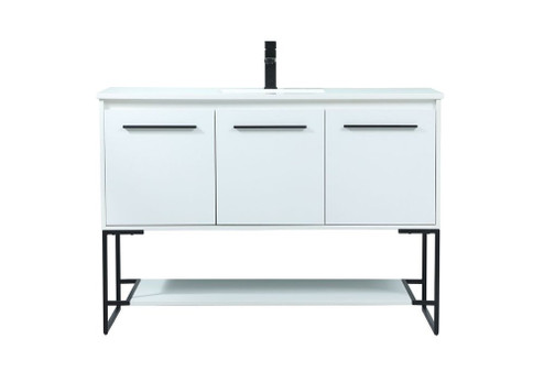 48 Inch Single Bathroom Vanity in White (758|VF42548MWH)