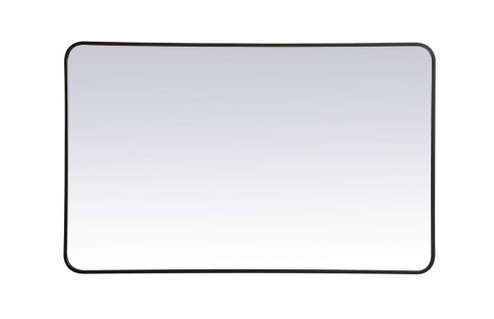 Soft corner metal rectangular mirror 30x48 inch in Black (758|MR803048BK)