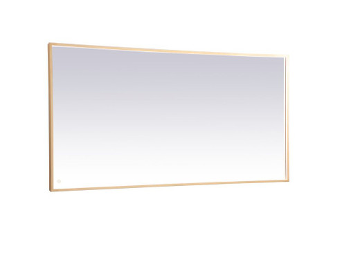 Pier 36x72 inch LED mirror with adjustable color temperature 3000K/4200K/6400K in brass (758|MRE63672BR)