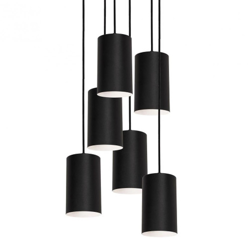 Tyke 6 Light Round Pendant (1|TYKP04MBBKRND6)