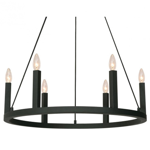 GRACE 6 LIGHT PENDANT CANDELABRA BASE (1|GRCP26CBBK)
