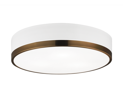 Trydor White & Aged Gold Brass Ceiling Mount (3605|M14303WHAG)