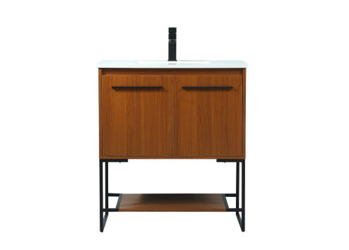 30 Inch Single Bathroom Vanity in Teak (758|VF42530MTK)