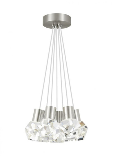 Modern Kira dimmable LED Ceiling Pendant Light in a Satin Nickel/Silver Colored finish (7355|700TDKIRAP7WS-LED922)