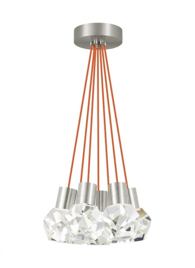 Modern Kira dimmable LED Ceiling Pendant Light in a Satin Nickel/Silver Colored finish (7355|700TDKIRAP7OS-LED922)