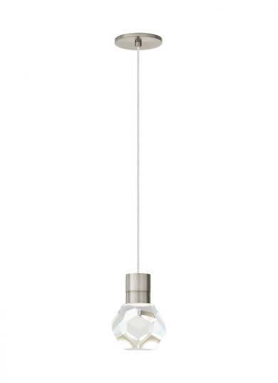 Modern Kira dimmable LED Ceiling Pendant Light in a Satin Nickel/Silver Colored finish (7355|700TDKIRAP1WS-LED930)