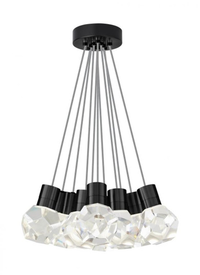 Modern Kira dimmable LED Ceiling Pendant Light in a Black finish (7355|700TDKIRAP11YB-LED930)