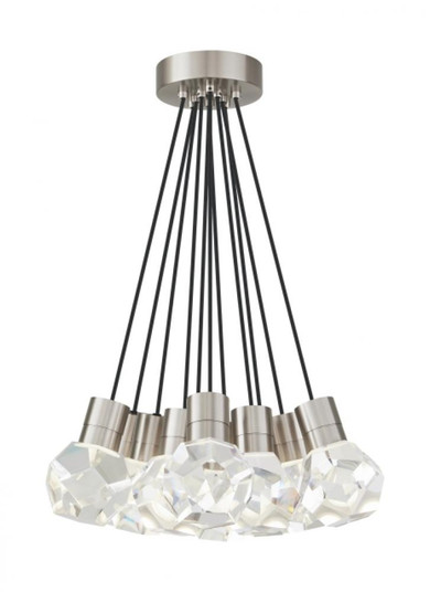 Modern Kira dimmable LED Ceiling Pendant Light in a Satin Nickel/Silver Colored finish (7355|700TDKIRAP11BS-LEDWD)