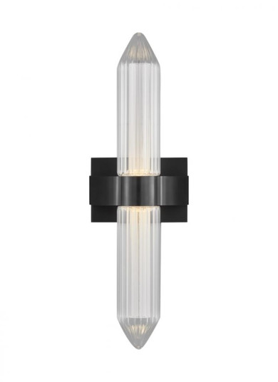Modern Langston dimmable LED Medium Bath Sconce Light in a Plated Dark Bronze finish (7355|700BCLGSN23PZ-LED927-277)
