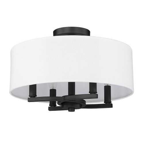 4 Light Semi-Flush (36|7154-SF BLK-MWS)