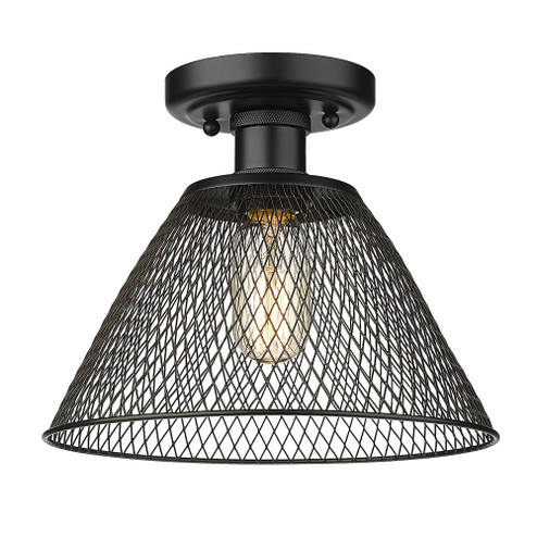 Yep by Golden Lighting Carver 1-light Semi-Flush Mount in Matte Black (36|0304-SF BLK)