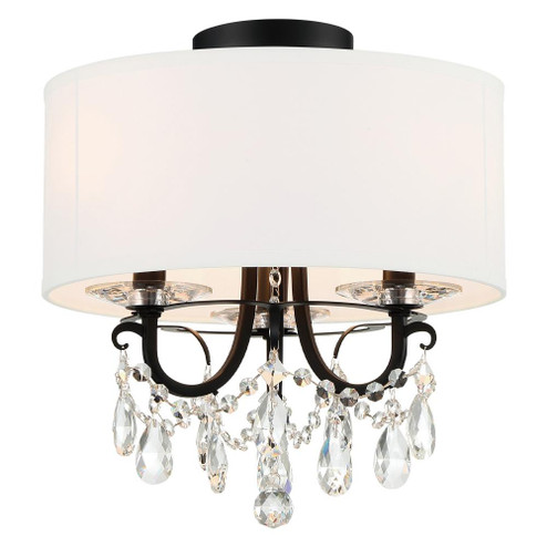 Othello 14'' Matte Black Semi Flush Mount (205|6623-MK-CL-MWP_CEILING)