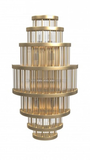 Waldorf 22'  Wall Sconce in Aged Brass with Glass Rods (4450|HF1921-AB)