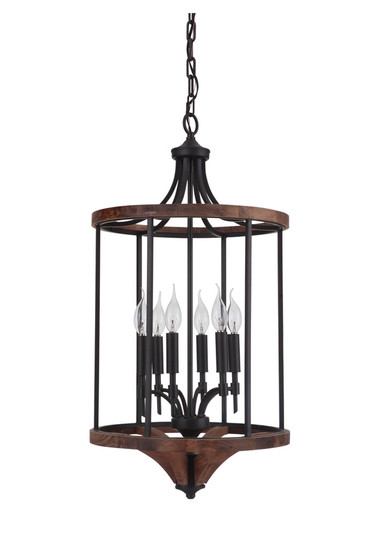 Tahoe 6 Light Foyer in Espresso/Whiskey Barrel (20|40336-ESPWB)