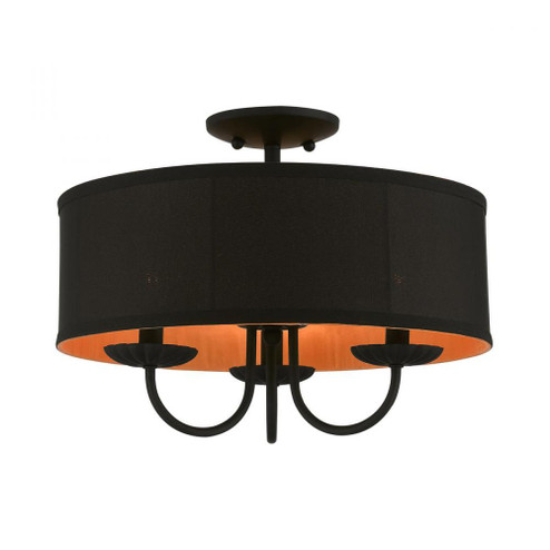 3 Light Black Semi-Flush Mount (108|45129-04)