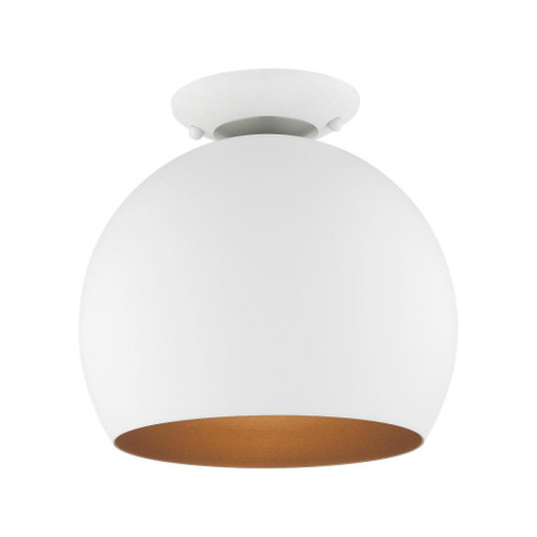 1 Light White Semi-Flush Mount (108|43390-03)