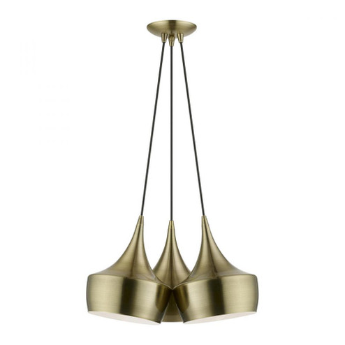 3 Light Antique Brass Cluster Pendant (108|40993-01)