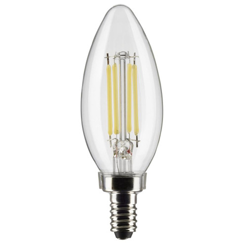 5.5 Watt B11 LED Filament; Clear; Candelabra base; 90 CRI; 4000K; 120 Volt (27|S21276)